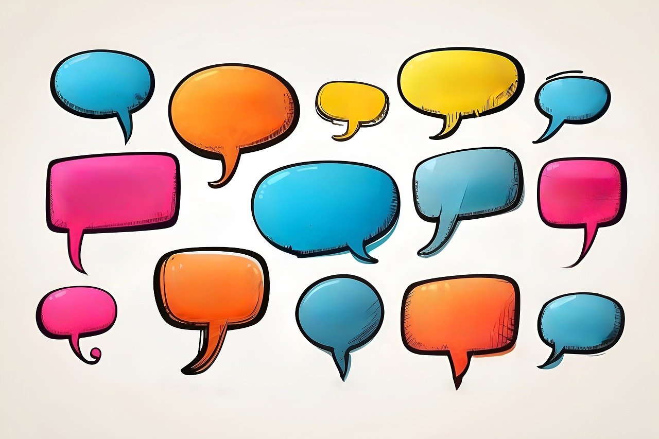 colorful dialogue bubbles